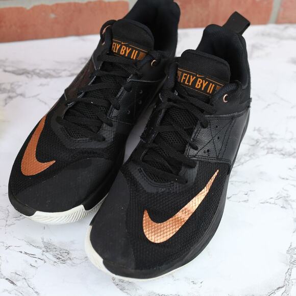 Nike Fly By II Sneakers Black Bronze Accent Lace Up Size 8 Men\'s main image 6